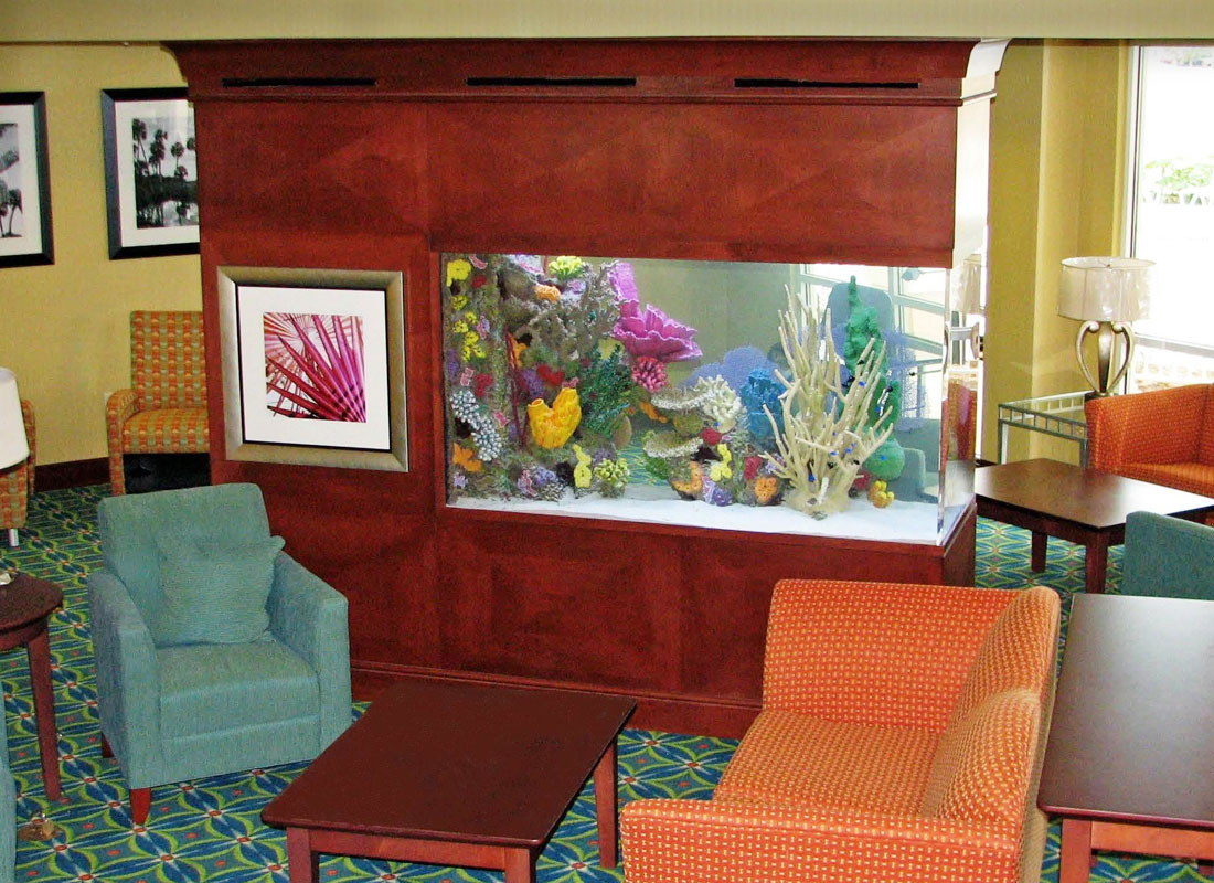 400 Gallon Courtyard Marriot Lobby Aquarium